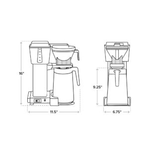 Technivorm Moccamaster KBGT Thermal Carafe Brewer 79317 (Stone Grey) - Image 4