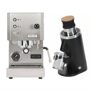 Profitec Go (Stainless Steel) Espresso Machine & DF54 Gen 2 Grinder (Black) Bundle